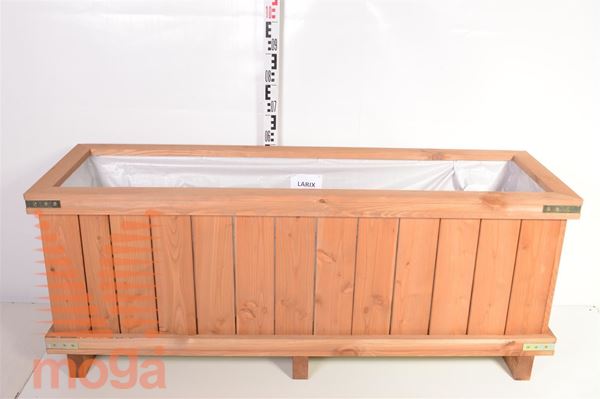 Picture of Wooden planter - rectangular |Larchwood | L: 150 cm x W: 50 cm x H: 50 cm |