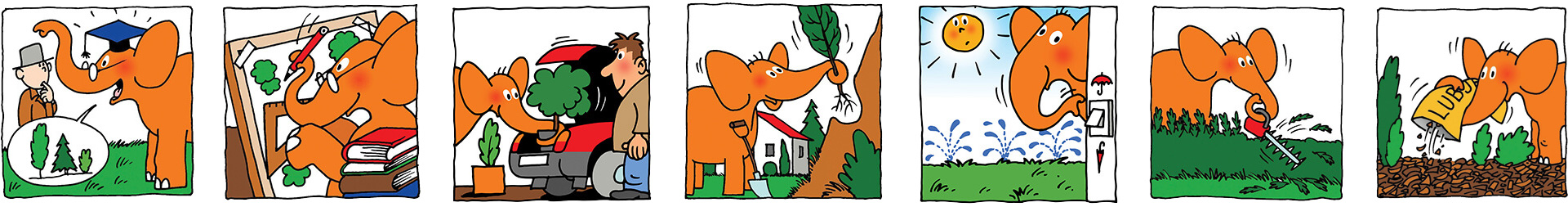 Geschichte des orangen Elefanten
